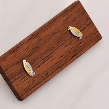 Sterling Silver Cute Penguin Stud Earrings, 7 of 12