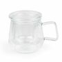 Livorno Tea For One Glass Tea Cup With Filter, thumbnail 3 of 9