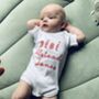 Bébé Announcement, Personalised Baby Grow, thumbnail 5 of 9