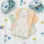 Easter Rabbit Linen Tea Towel, thumbnail 4 of 4