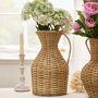Roscoe Rattan Woven Pitcher Jug Vase, thumbnail 1 of 6