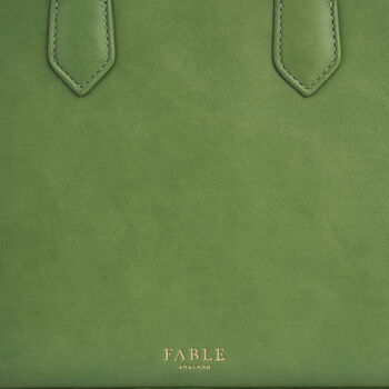 Green Garden Floral Structured Tote Bag Medium, 6 of 8