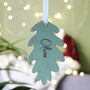 Personalised Name Oak Leaf Hanging Decoration, thumbnail 2 of 4