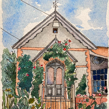 Personalised House Illustration In Watercolour, 4 of 10