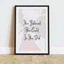 'She Believed She Could' Inspirational Quote Print, thumbnail 1 of 8