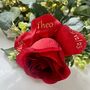 Personalised Fabric Rose Ideal Engagement Wedding Gift, thumbnail 2 of 6