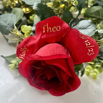 Personalised Fabric Rose Ideal Engagement Wedding Gift, 2 of 6