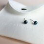 Sterling Silver Midnight Pearl Stud Earrings, thumbnail 5 of 6