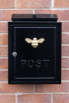 Wall Mounted Post Box With Bee Design, 5 of 7