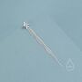 Starburst Dangle Drop Stud Earrings In Sterling Silver, thumbnail 5 of 11