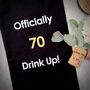Drink Up Milestone Birthday Cotton Bottle Bag, thumbnail 2 of 4