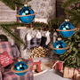 G Decor Four Blue And Gold Planet Christmas Baubles, thumbnail 7 of 7