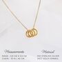 Gift For 50th Birthday, Five Rings Necklace, 50th Birthday Jewellery, thumbnail 5 of 6