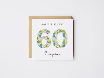 Personalised Happy 50th Birthday Card Liberty Style *Age Options, 7 of 10