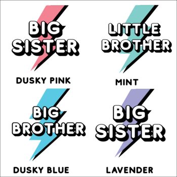 Sibling Big / Little Brother/ Sister T Shirt/ Vest Set, 2 of 2