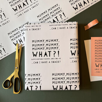Funny Personalised Daddy Or Mummy Snack Wrapping Paper, 3 of 5