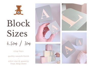 Baby Name Blocks, Personalised Baby Gift, Sage Green Nursery Decor, 10 of 12