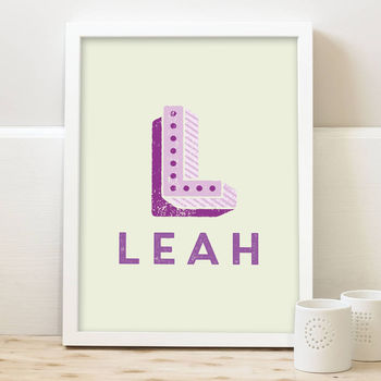Personalised Carnival Letters Print, 2 of 4
