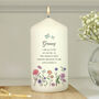 Personalised Wild Flowers Pillar Candle, thumbnail 4 of 5