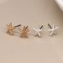 Silver And Gold Plated Starfish Stud Earring Set, thumbnail 3 of 6