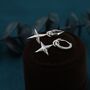 Sterling Silver Chunky Star Huggie Hoop Earrings, thumbnail 8 of 11