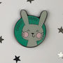 Funny Rabbit Enamel Pin 'Choose Hoppy', thumbnail 2 of 6