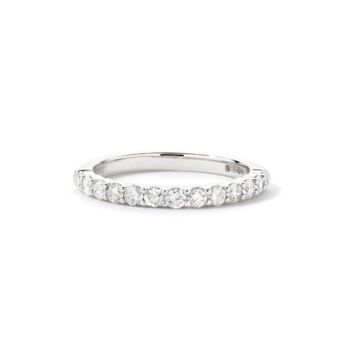 Platinum 0.50ct Natural Diamond Half Eternity Ring, 4 of 4