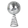 Silver Disco Ball Christmas Tree Topper, thumbnail 2 of 2