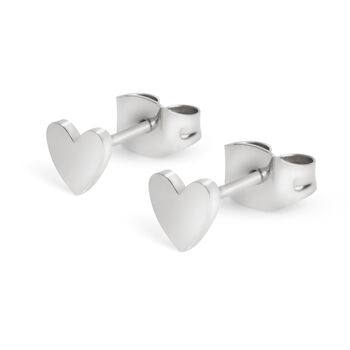 Little Heart Earrings, 18k Gold Or Silver Plated, 5 of 6