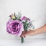 Artificial Rose Bouquet In Purples, thumbnail 2 of 3