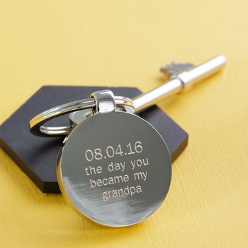 Personalised Day You Became My Daddy Keyring, 4 of 6