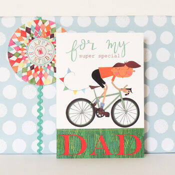 Bicycle Dad Greetings Card, 4 of 5