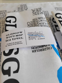 Glasgow Word Map Tea Towel, 9 of 10