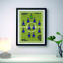 Framed 'Favourite Football Team' Print: Diagonal Kit, thumbnail 4 of 6