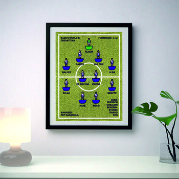 Framed 'Favourite Football Team' Print: Diagonal Kit, 4 of 6