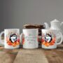 Personalised Dog Mug Husky In An Autumn Wreath, thumbnail 2 of 2