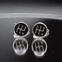 Gear Stick Silver Black Cufflinks Gift For Car Lovers Accessory, thumbnail 1 of 6
