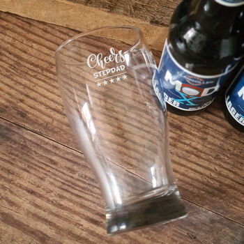 Personalised Stepdad Pint Glass, 3 of 6