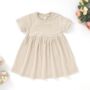 Organic Cotton Short Sleeve Baby Girls Dress, thumbnail 4 of 4