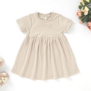 Organic Cotton Short Sleeve Baby Girls Dress, 4 of 4