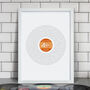 Personalised 40th Birthday 'Year 1986' Record Print, thumbnail 1 of 3