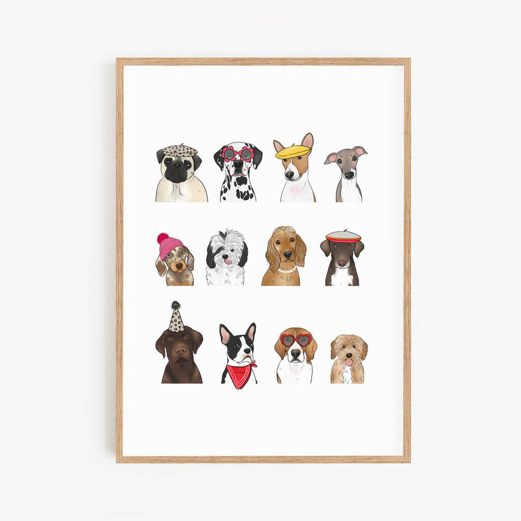 Pooch Passport Illustrated Dog Print By Otts & Co | notonthehighstreet.com