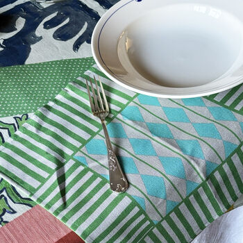 Set Of Four Diamond Linen Napkins, 4 of 8