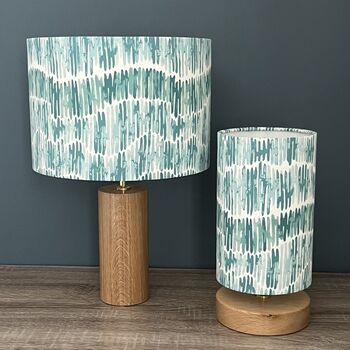 Tidal Mineral Seafoam Blue/Green Cylinder Lampshades, 5 of 9