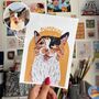 Personalised Illustration Pet Portrait Colourful Print, thumbnail 1 of 8