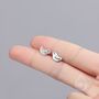 Sterling Silver Little Wren Bird Stud Earrings, thumbnail 6 of 12