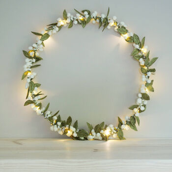 Mistletoe LED Light Up Wreath, 2 of 3
