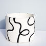 Abstract Outline Drawing Hand Painted Plant Pot, thumbnail 6 of 7