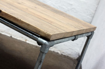 Carly Reclaimed Scaffold Board Table, 3 of 8