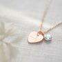 Esme Personalised Birthstone Heart Necklace, thumbnail 1 of 9